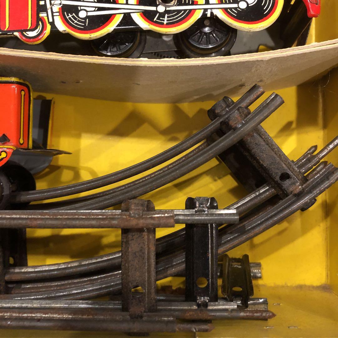 アンティーク　ゼンマイ仕掛けのイギリス製機関車セット