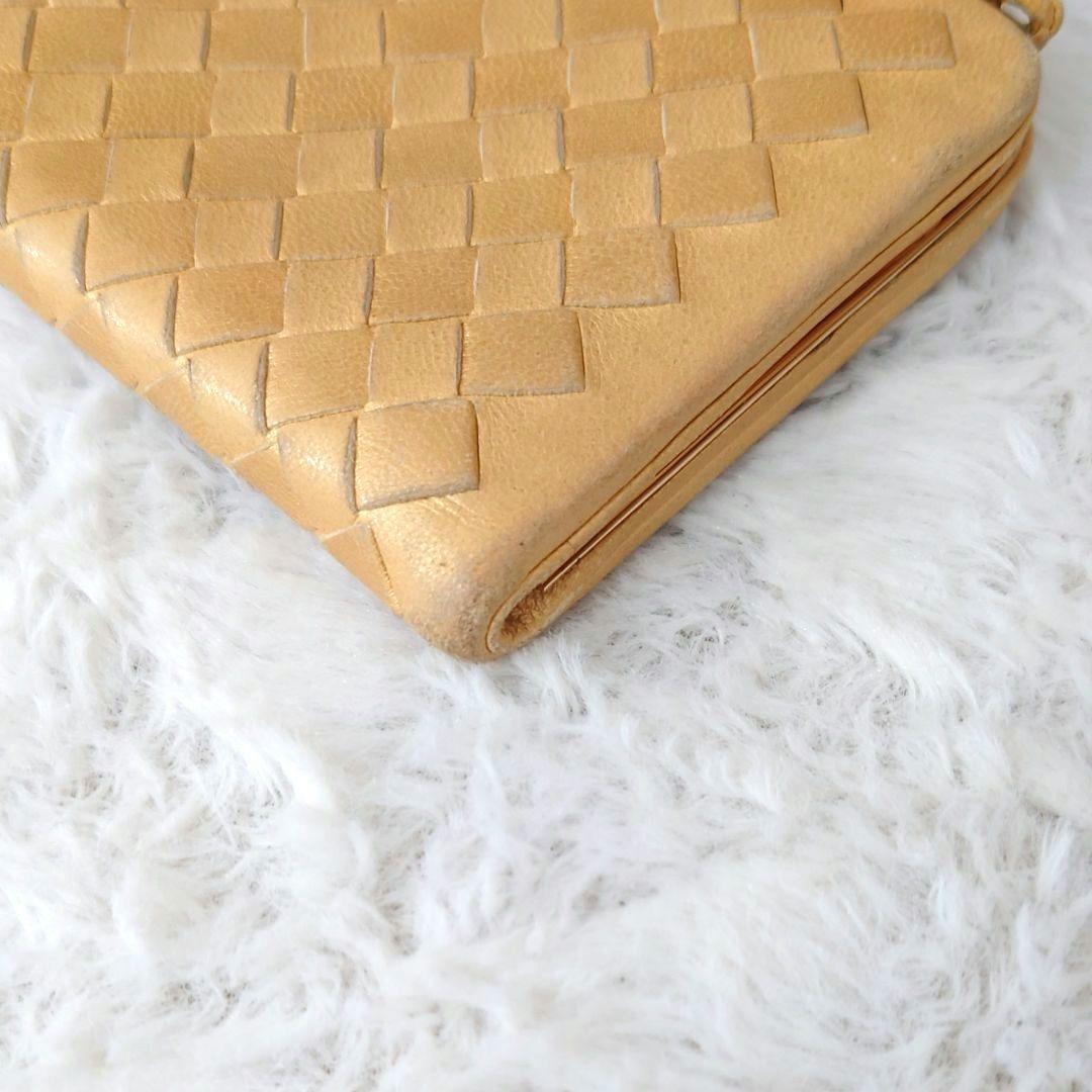 ボッテガヴェネタ　イントレチャート　がま口　ショルダーストラップ　ケース