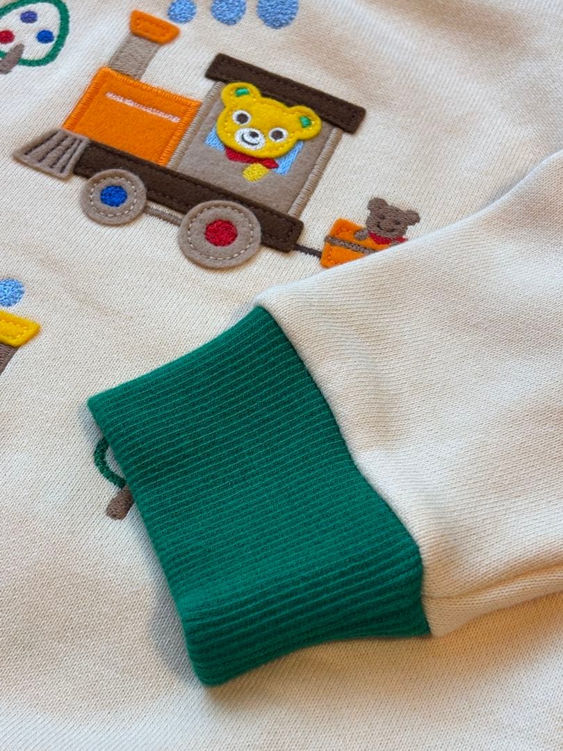 不要品処分⚠️ミキハウス　プッチーくん　乗り物　電車　トレーナー　100cm