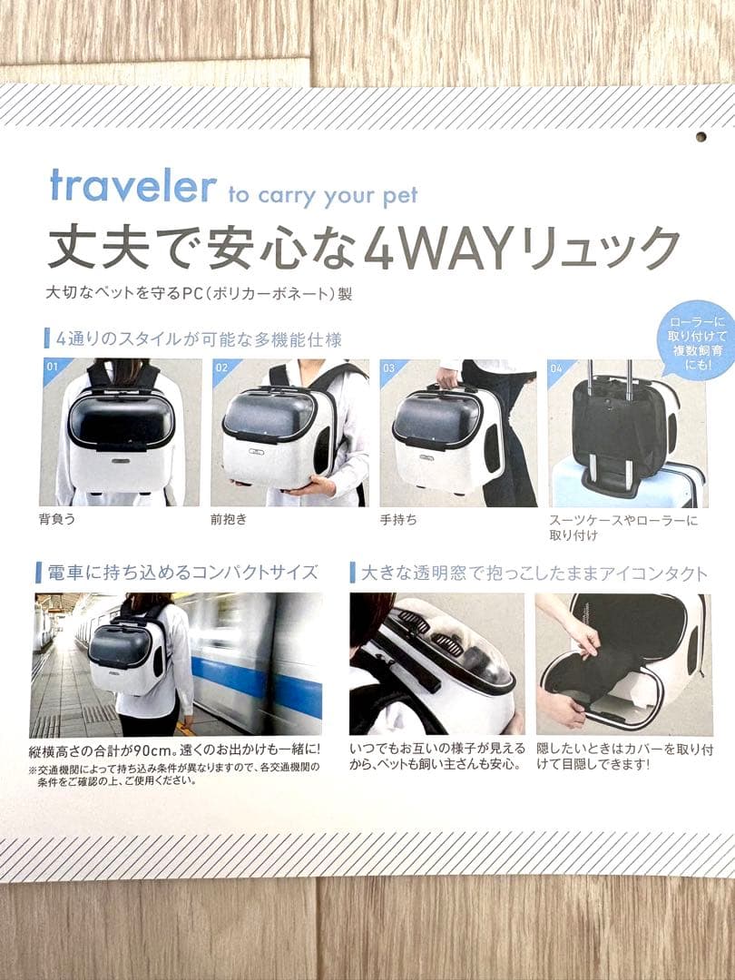 GEX OSOTOキャリー トラベラーjr 4WAY リュック ホワイト