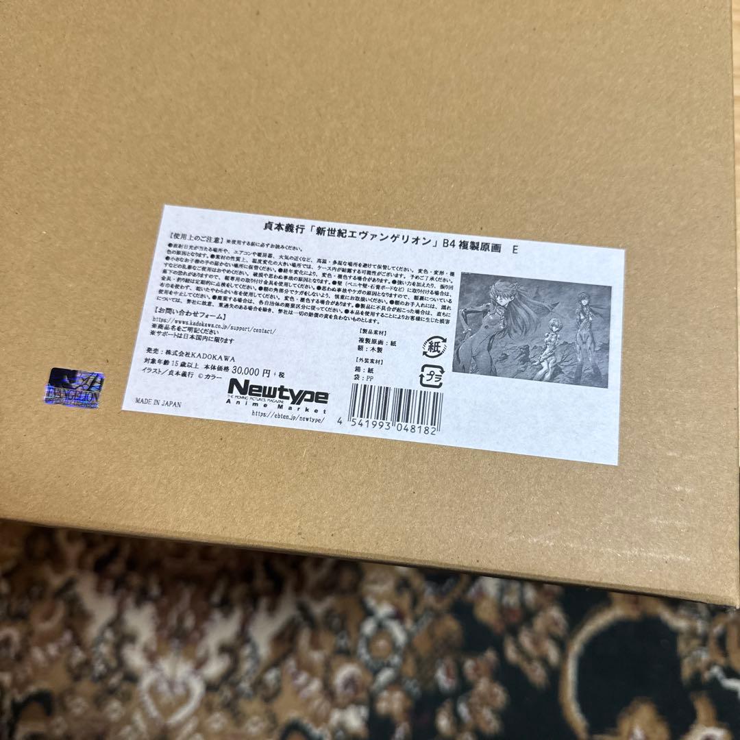 貞本義行 新世紀エヴァンゲリオン B4 複製原画 E 新品未開封