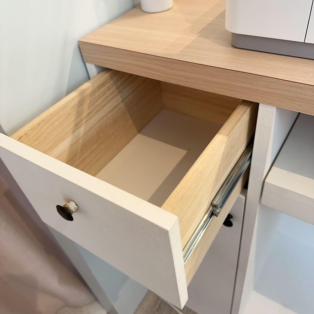 受付カウンター 幅100cm ホワイト 白レジカウンター アンティーク