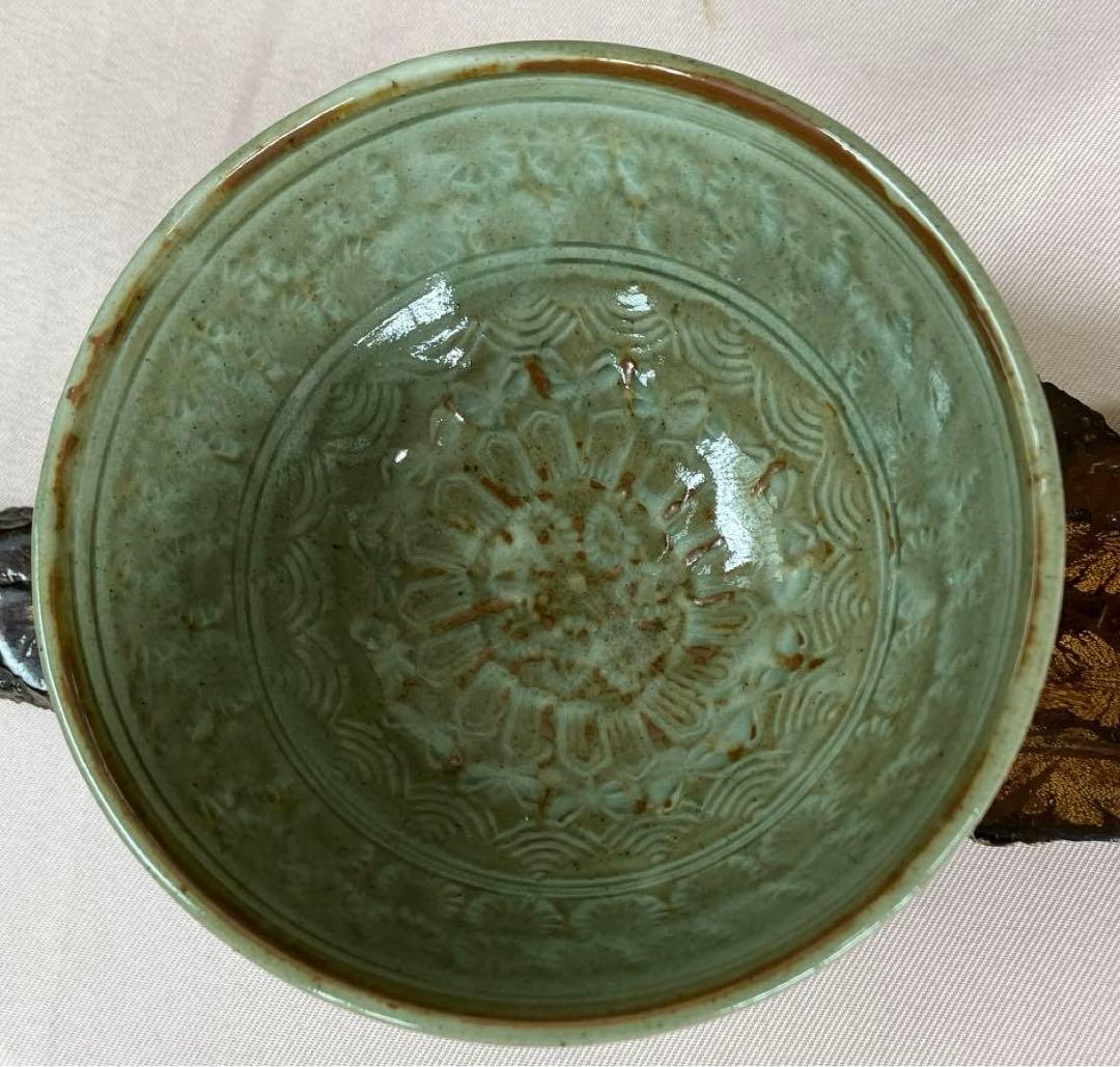 高麗　鳥嶺窯【申正煕】高麗茶碗　栞共布　共箱茶道具。