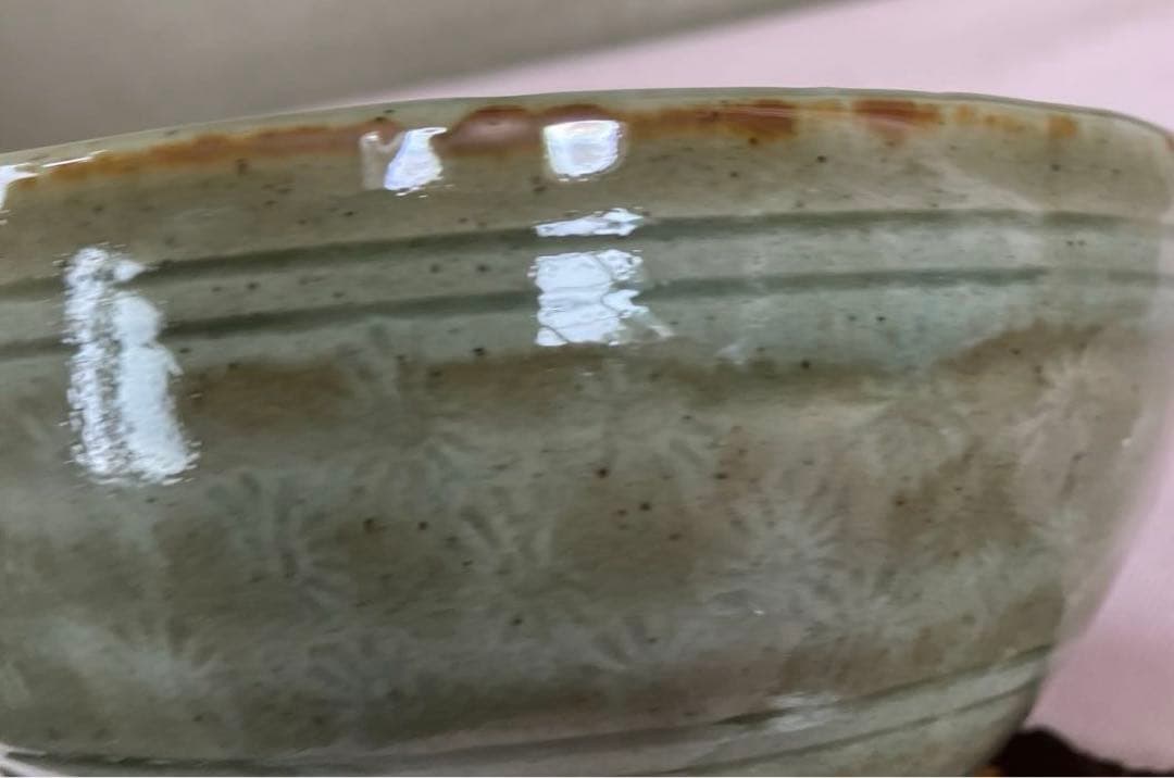 高麗　鳥嶺窯【申正煕】高麗茶碗　栞共布　共箱茶道具。