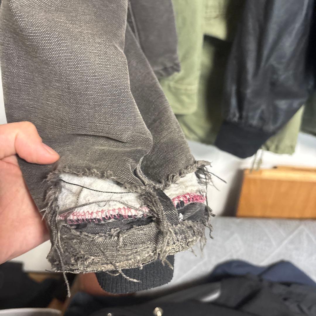 Carhartt ダークグレー トラディショナルジャケット　ボロ　フェード