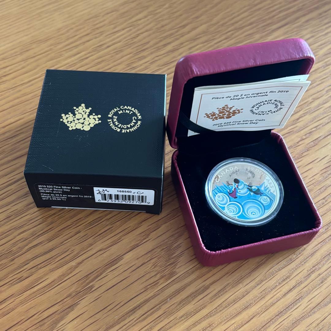 【カナダ銀貨】2019年カナダ 純銀ミスティカル・スノー・デイ・ 雪だるま