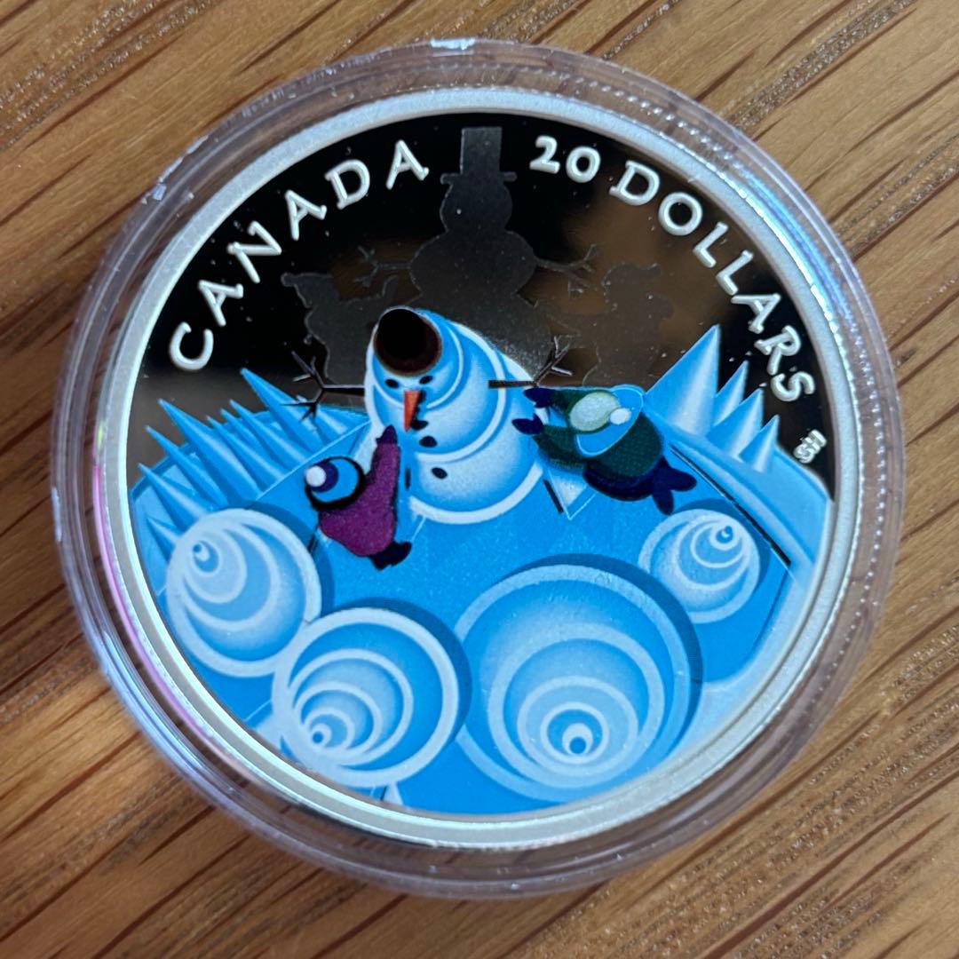 【カナダ銀貨】2019年カナダ 純銀ミスティカル・スノー・デイ・ 雪だるま