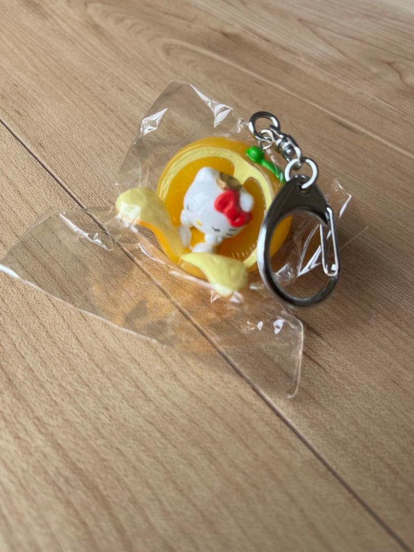 【ご当地キティ】　山口限定　夏みかん　みかん　キーホルダー　根付け　根付