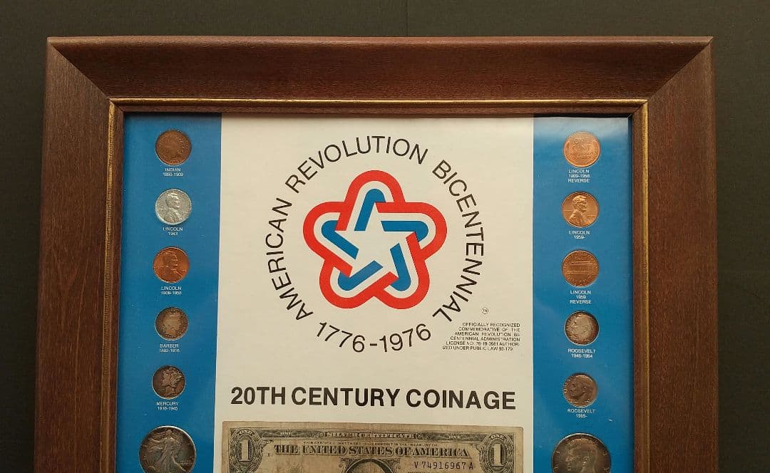 アメリカ独立200周年 記念プレート 額縁あり