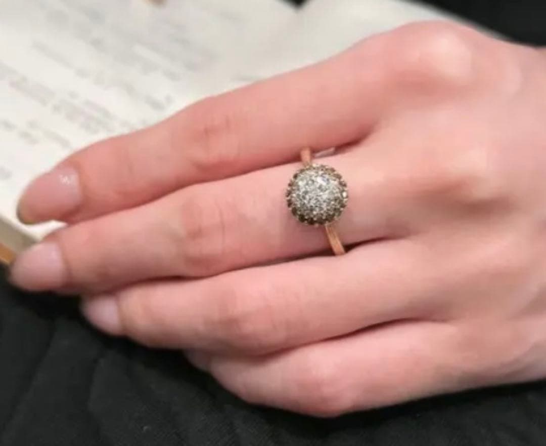 パーセルジュエリー ダイヤモンド ポンポネモザイク リング　12.5号