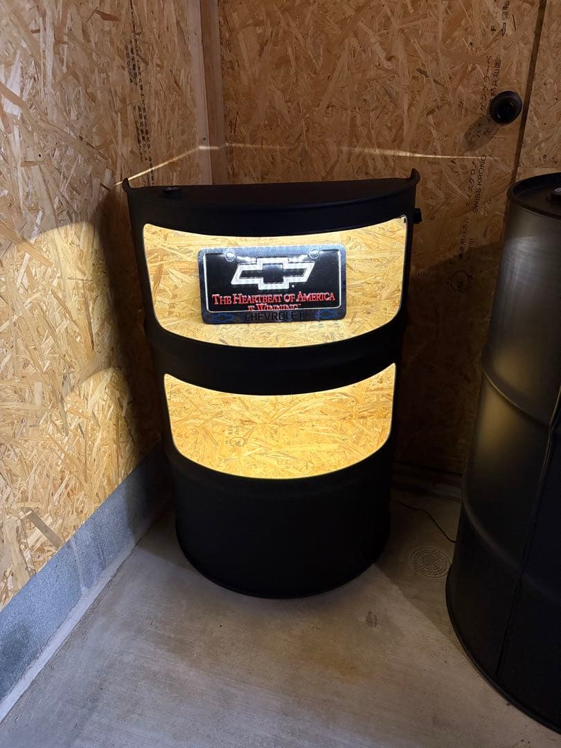 ドラム缶LEDライト内臓No.5