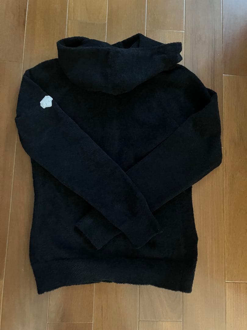 デサント　モールニットパーカー　ジップアップ　ブラック