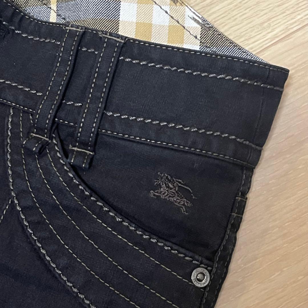 【BURBERRY BLUE LABEL】ブラック ワイドパンツ