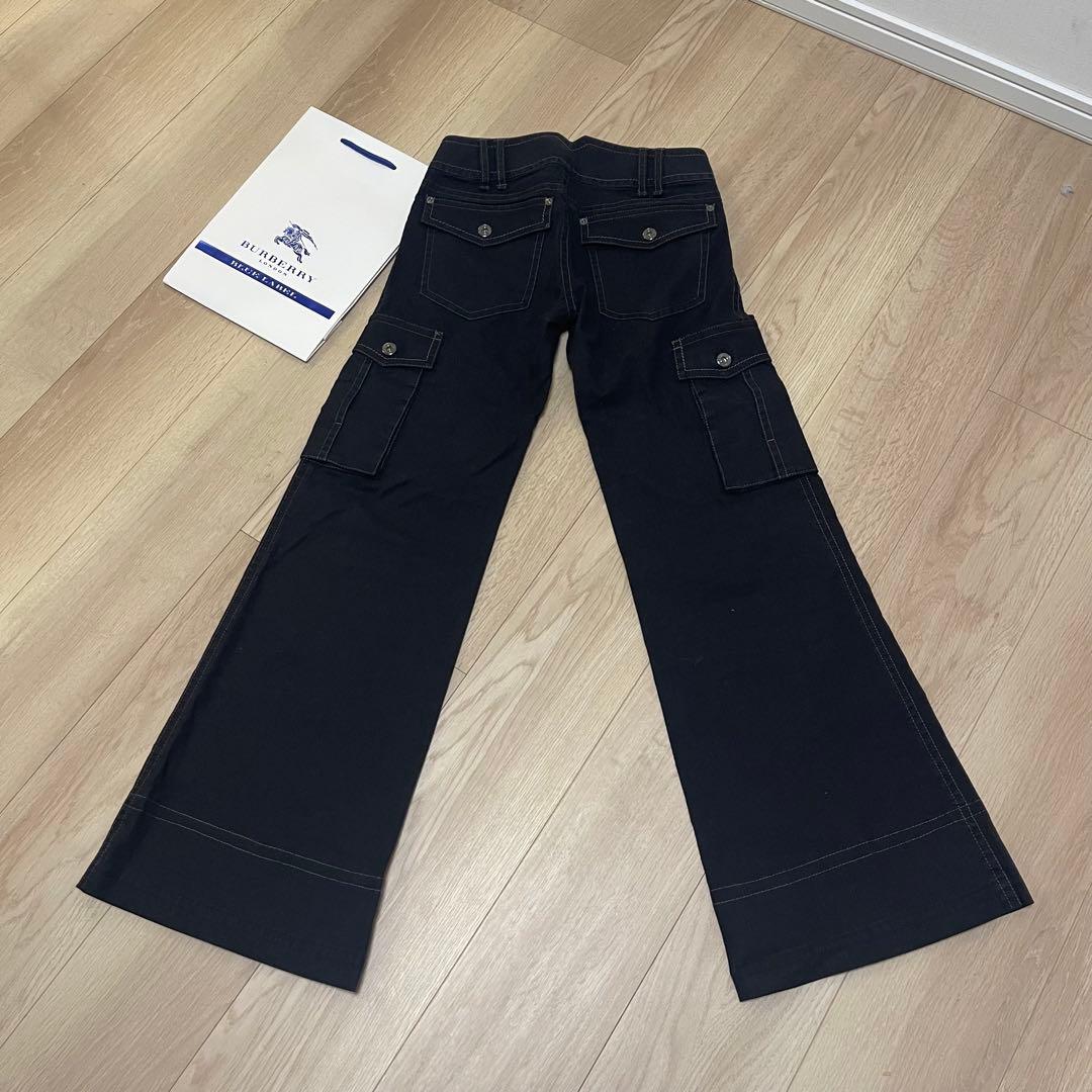 【BURBERRY BLUE LABEL】ブラック ワイドパンツ