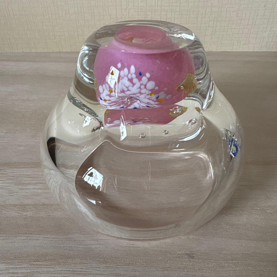 ガラス　黒木国昭　小鉢　ペーパーウェイト　花器