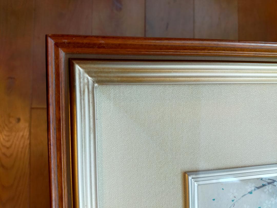 希少　夢殿の枝垂桜　中島千波　木板画