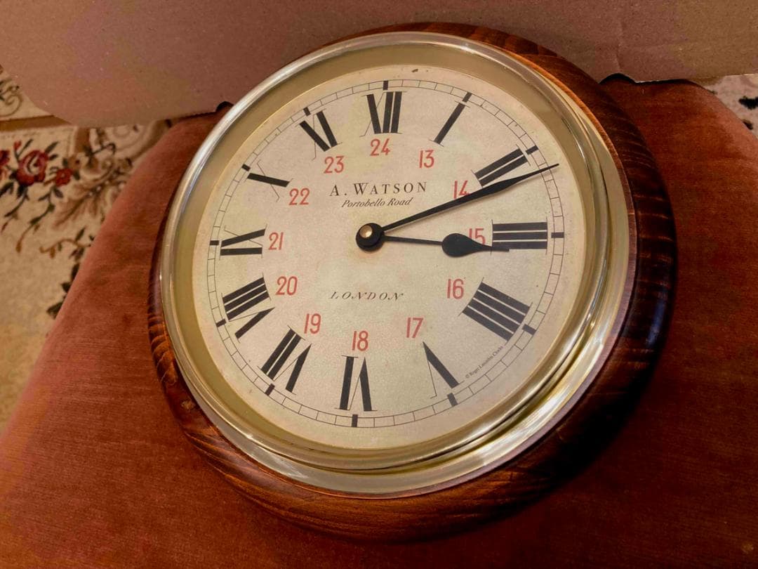 英国LogerLascelles社製　ウォールクロック　掛け時計　ローマ数字