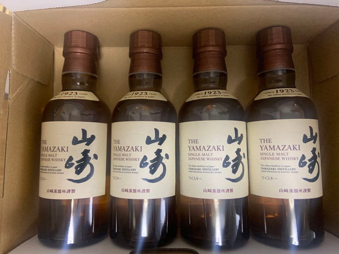 た*ま様 サントリー シングルモルトウイスキー 山崎 180ml ×4本