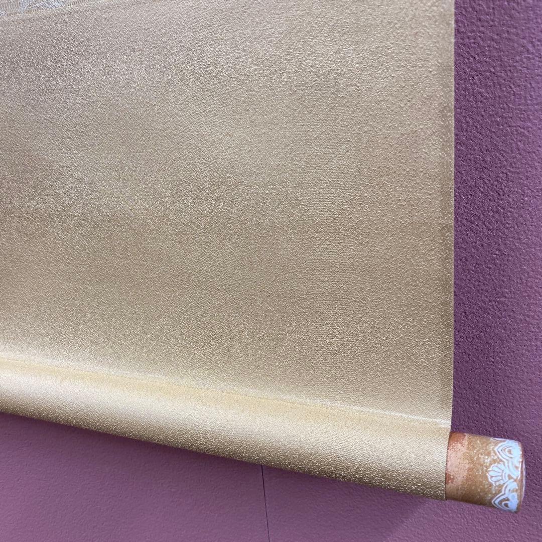 美品 掛け軸 武藤高雅作 金地 月宵夫婦梟図 共箱 太巻き付 美術年鑑掲載