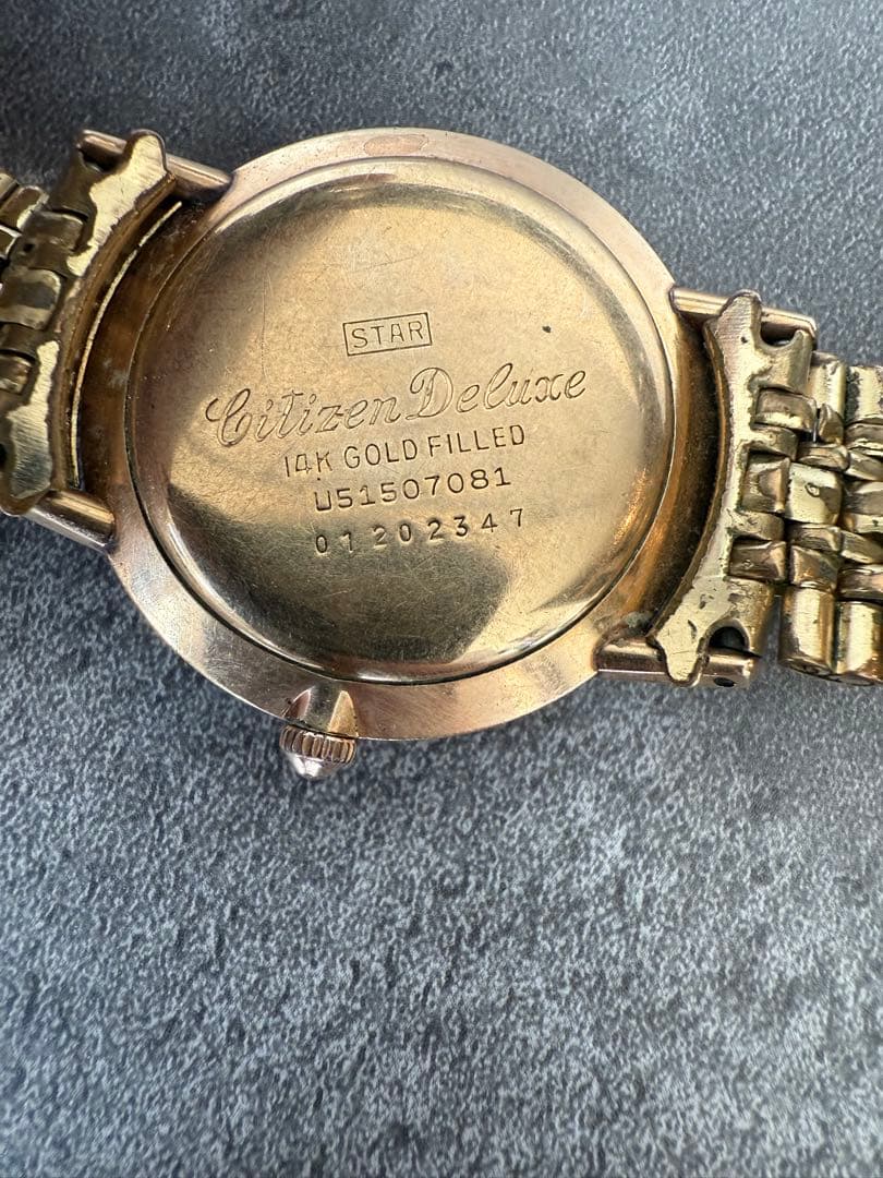 CITIZEN デラックス 23石 14K GOLD FILLED 手巻腕時計