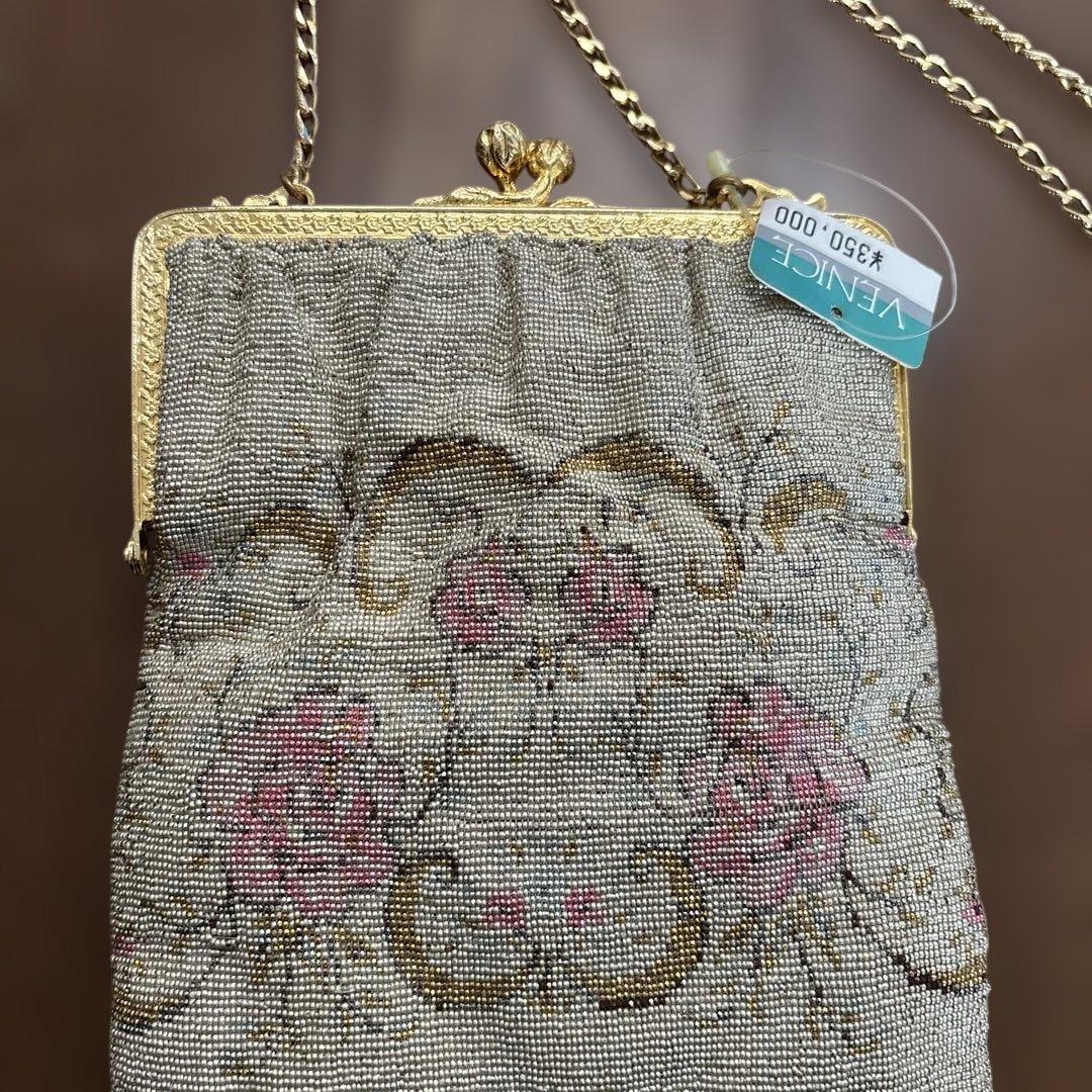 l*a様 RENE LEFREREビーズ刺繍クラッチバッグ