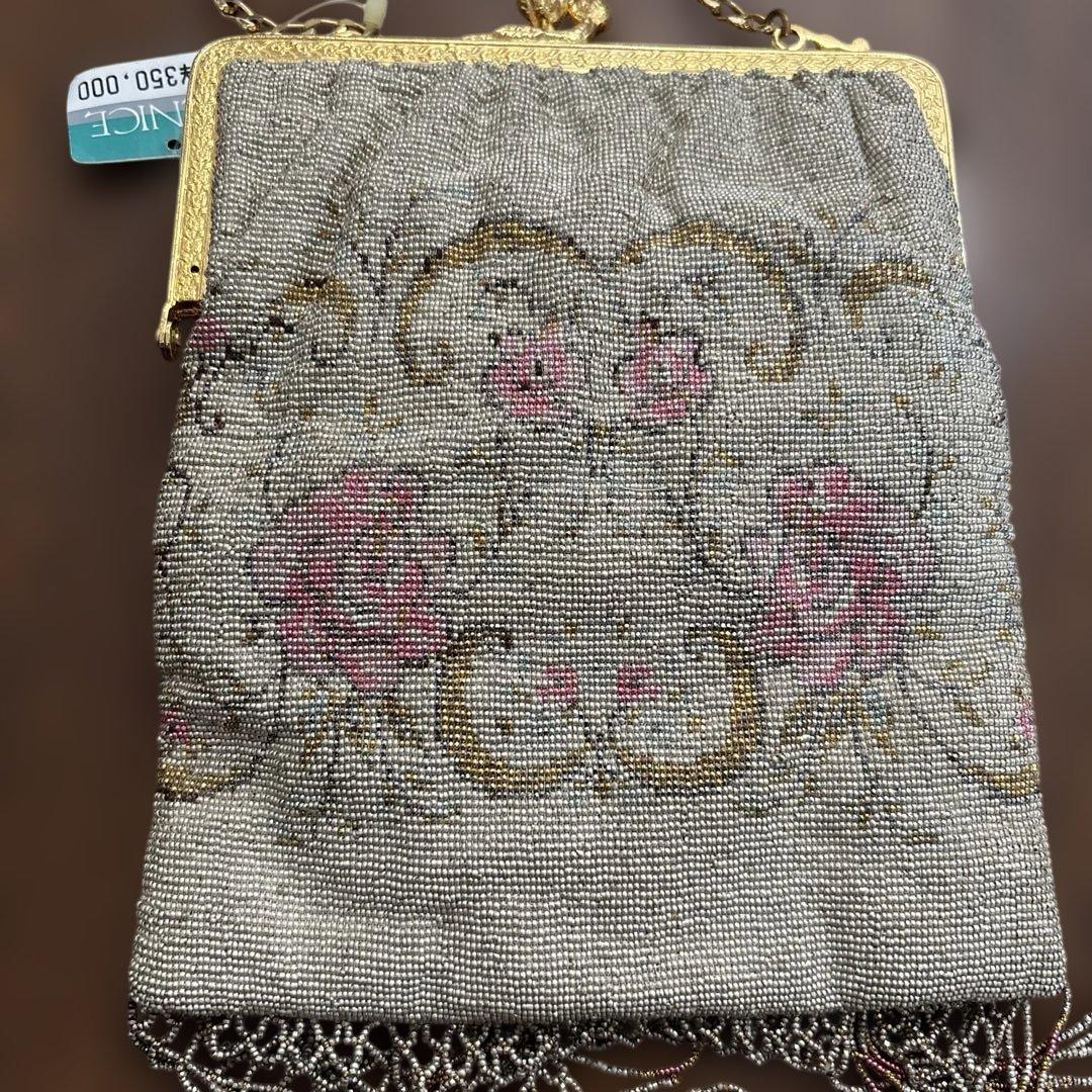 l*a様 RENE LEFREREビーズ刺繍クラッチバッグ