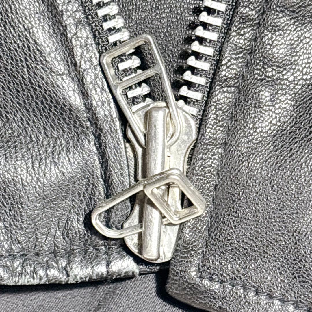 【SHIPS JET BLUE】ゴートレザー ライダース ジャケット M 山羊革