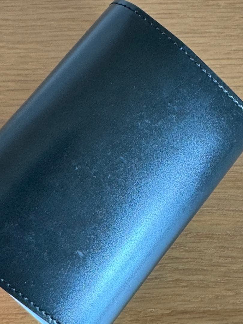 【美品】アブラサスabrAsusいっぱい入る小さい財布 ブラック 箱付き 日本製