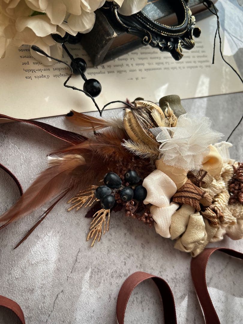 ときめく女の子エプロン&服ロゼット様order 髪飾り♡男の子用ヘッドドレス