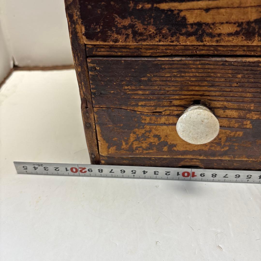 古道具　小引出　裁縫道具　薬箱　小物入れ　飾り棚　アンティーク　収納ボックス