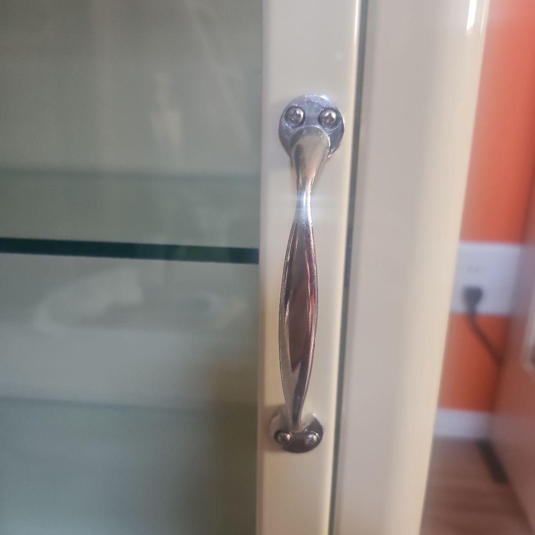 【美品】ダルトン ガラス キャビネット ディスプレイケース アイボリー 4棚