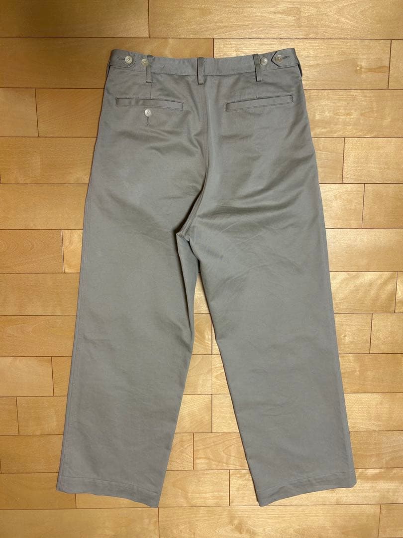 パンツ AURALEE WASHED FINX CHINO ONE-TUCK PANTS