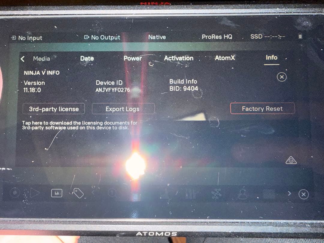 ビデオカメラ Atomos Ninja V