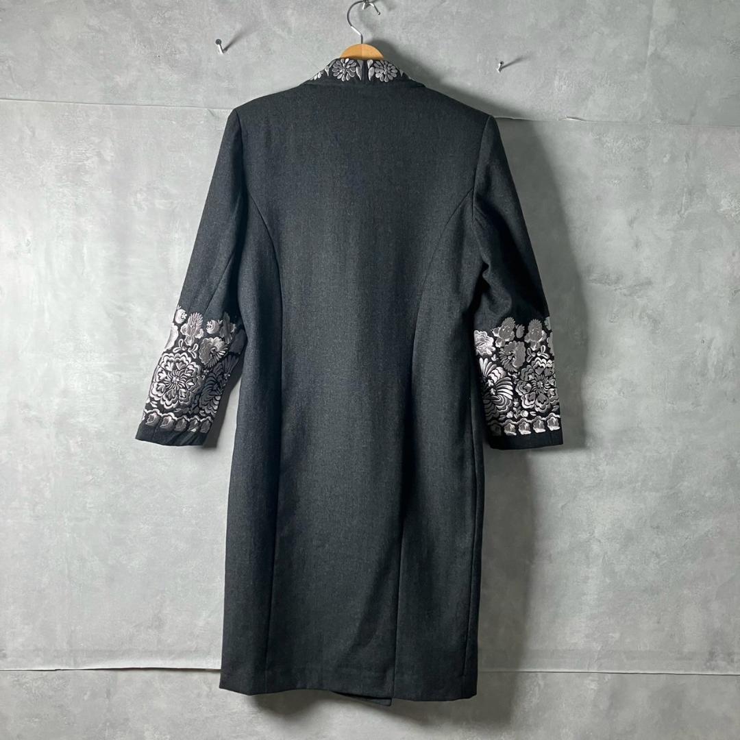 Elegance paris ゴージャス刺繍 花柄 ダブル コート N647