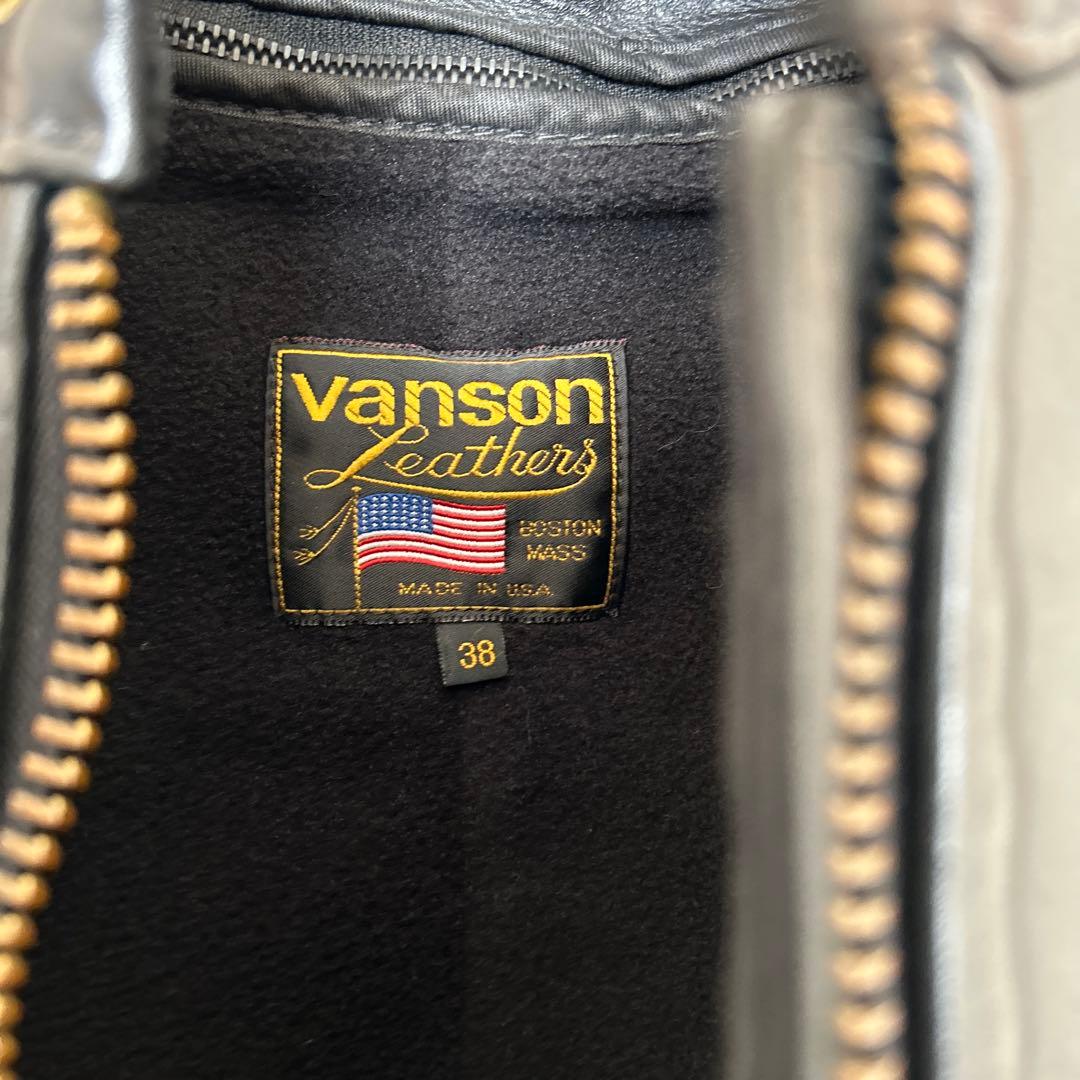 VANSON バンソン モデルB 立ち襟シングルライダースジャケット