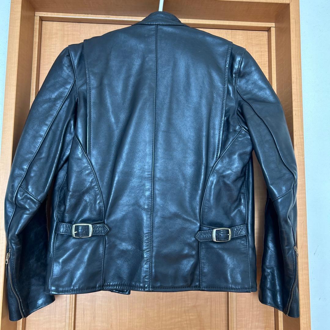 VANSON バンソン モデルB 立ち襟シングルライダースジャケット