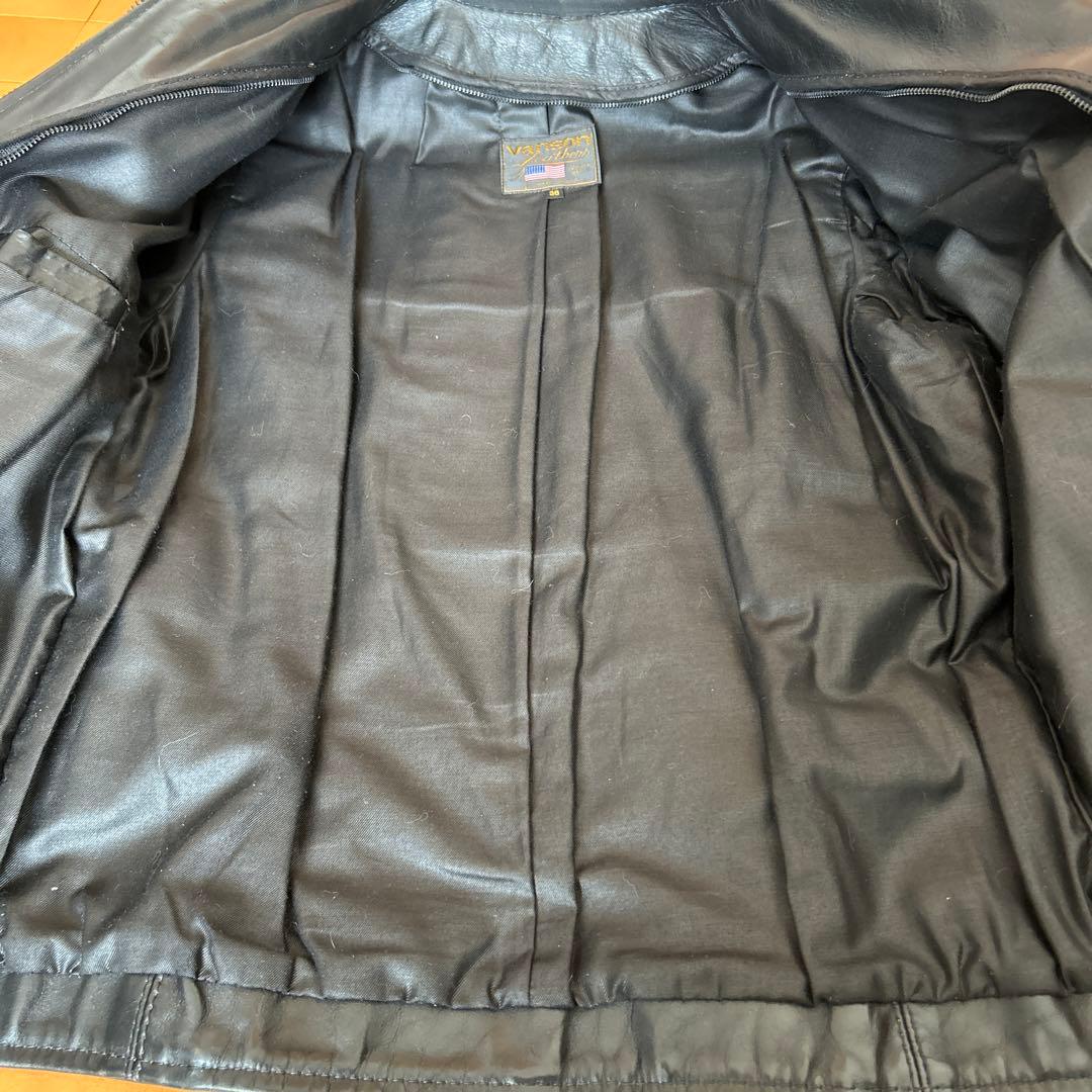 VANSON バンソン モデルB 立ち襟シングルライダースジャケット