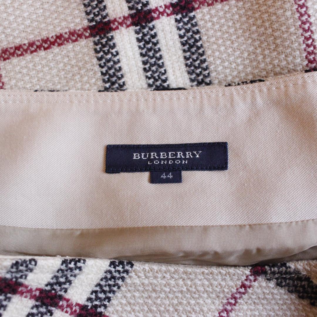 【極美品 大きいサイズ】BURBERRY LONDON フリンジスカート 44