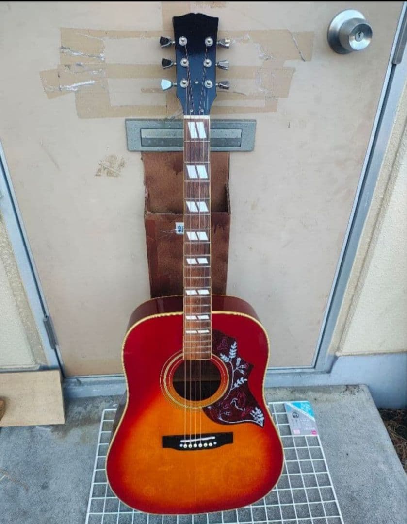 美品 Hummingbird PU付エレアコ G社シール２枚 USAストラップ