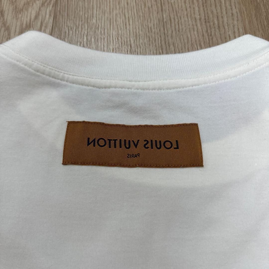 ルイヴィトン 22SS フラワーペインティング Tシャツ size M ホワイト