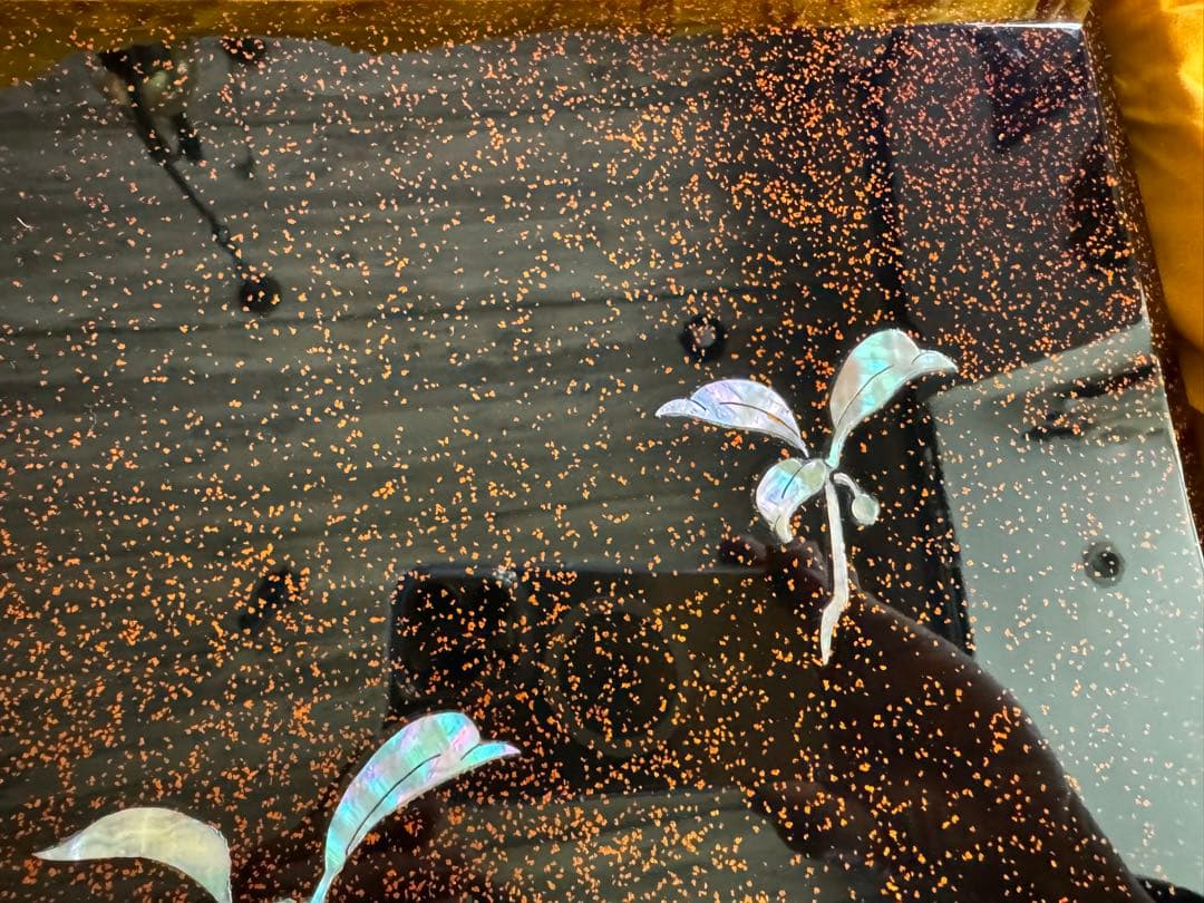 螺鈿　色紙箱　作家物