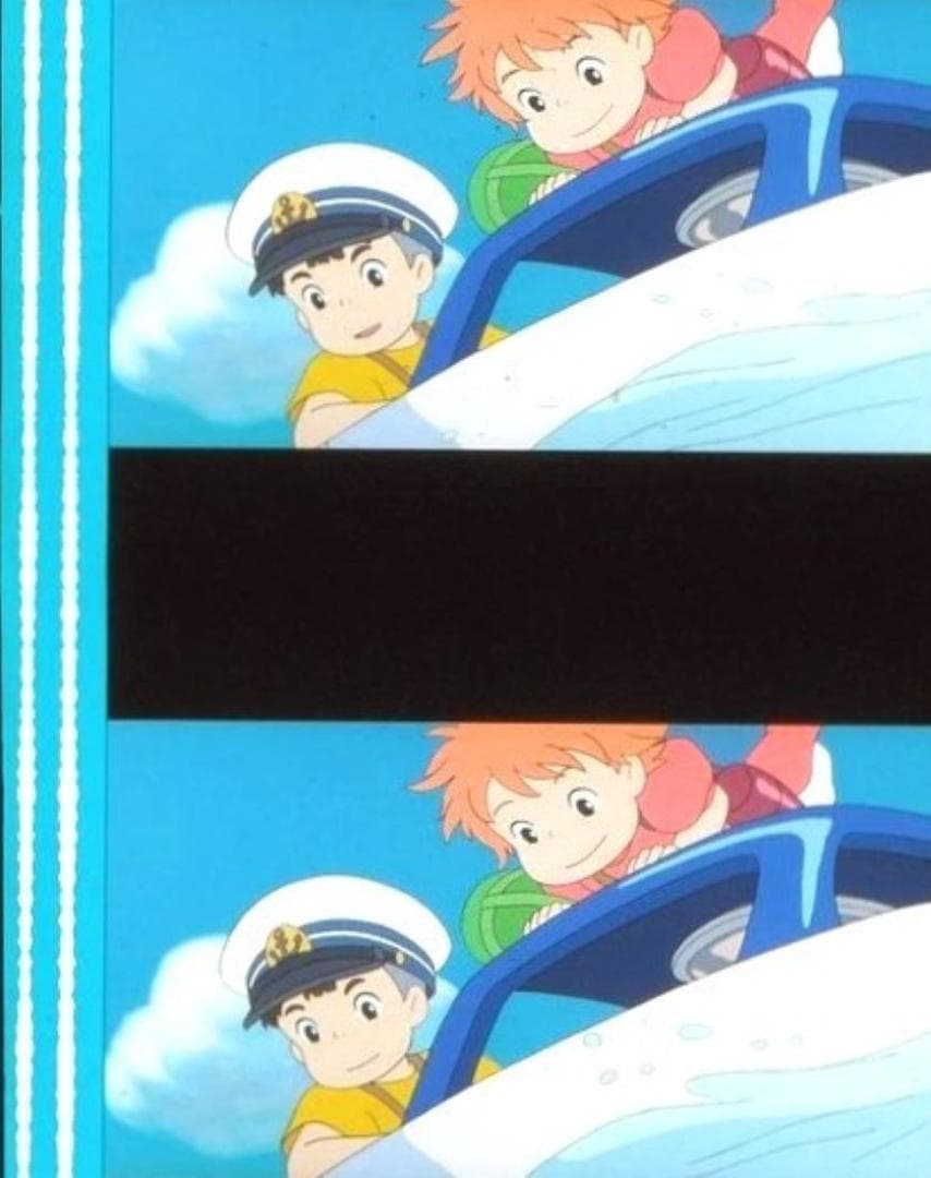 崖の上のポニョ 35mmフィルム 連続５コマ 奈良柚莉愛 山口智子 長嶋一茂