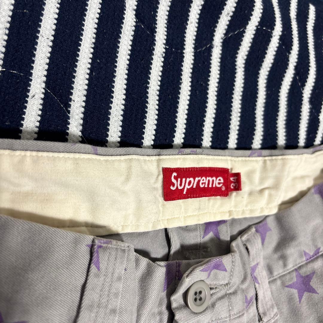 Supreme 星柄 チノパン グレー　チノパン