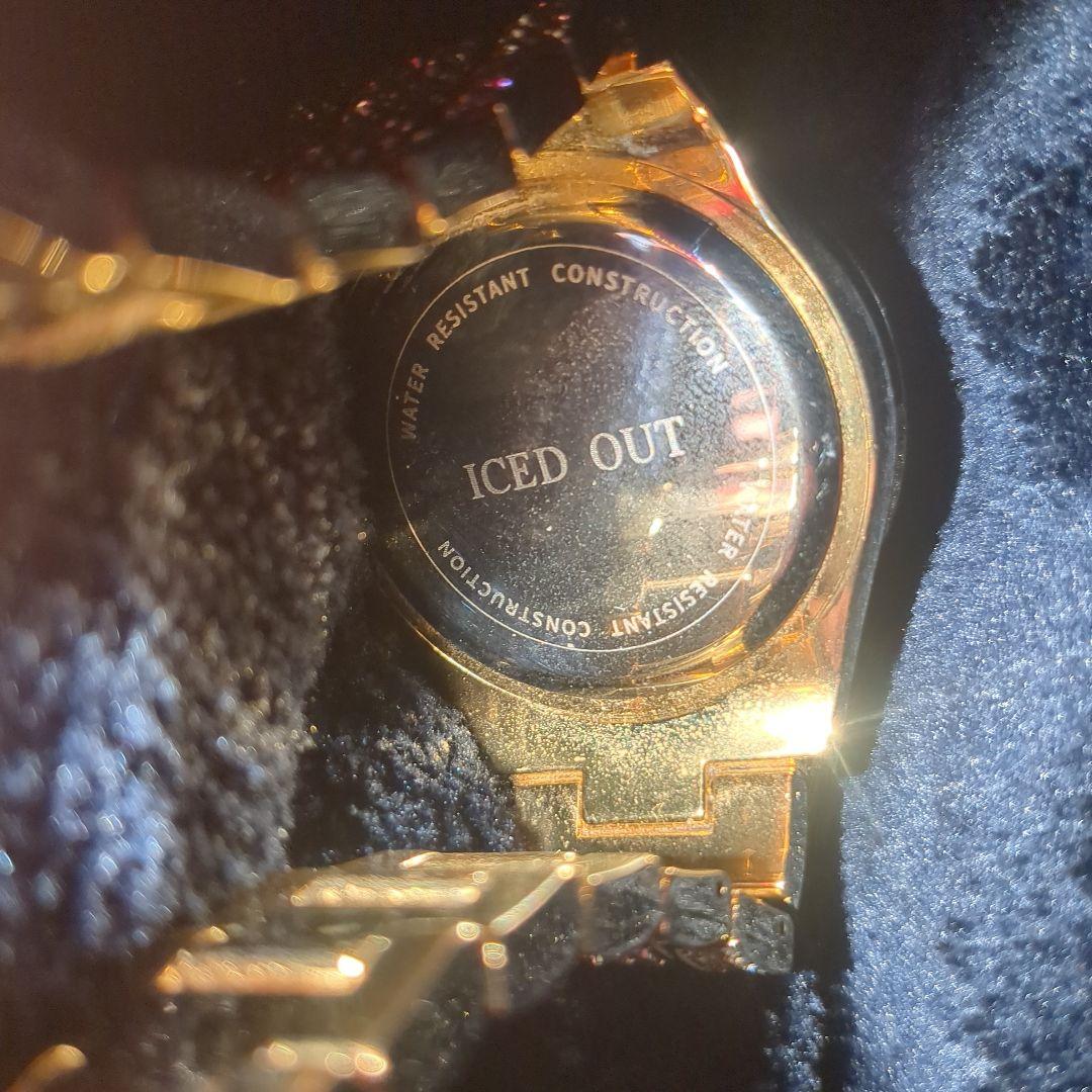 今日だけ価格！アイスアウトデザイン 腕時計 ゴールド