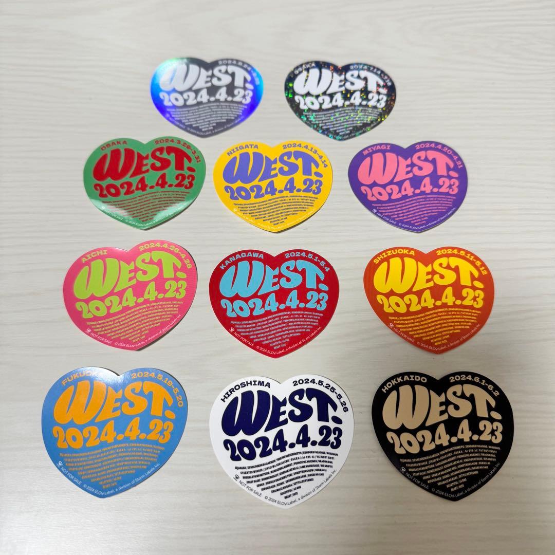 AWARD WEST. ステッカー 【東京以外】 セット