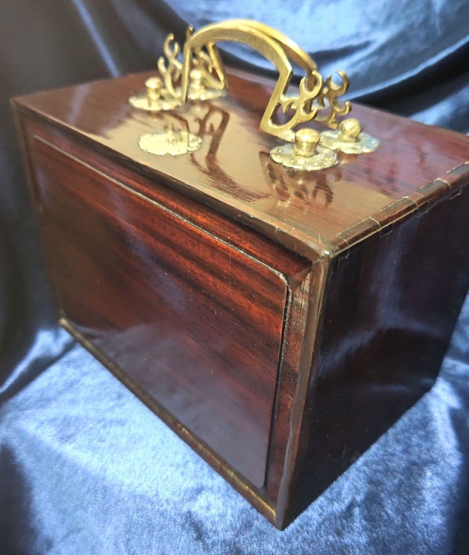 麻雀牌 骨牌 アンティーク 木箱 最高級 レトロ 竹牌 紫檀