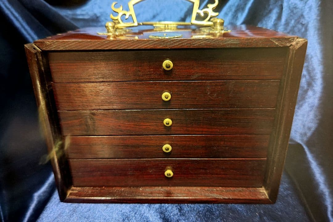 麻雀牌 骨牌 アンティーク 木箱 最高級 レトロ 竹牌 紫檀