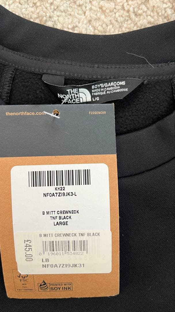 The north face ノースフェイス トレーナー(キッズ/ジュニア L)