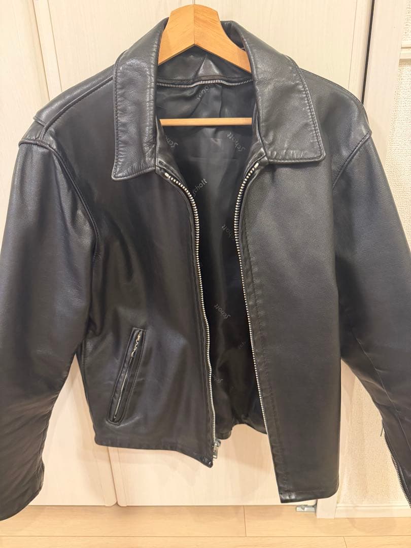 Schott レザー シングルライダースジャケット
