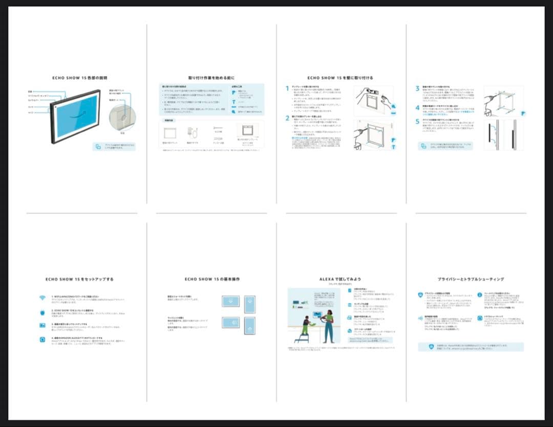 Amazon Echo show 15 アレクサ 壁掛け